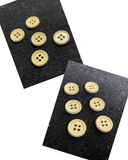 Button Plastic Set of 5 or 6 Vintage - Cream