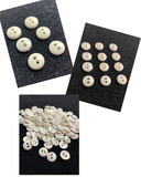 Button Plastic Set of 6, 12 or 144 - White