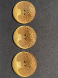 Buttons Plastic Set of 3 Vintage - Faux Antler
