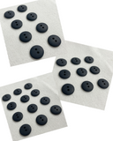 Button Plastic Set of 8, 9 or 12 - Matte Black