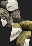 Merino Wool/Alpaca/Donegal Tweed Yarn - Gray or Green Tweed