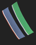 Poly/Cotton Ribbed Collar Vintage - Navy Blue with Stripes or Green