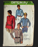 1970 Simplicity 8950 Sewing Pattern - Adult Shirts