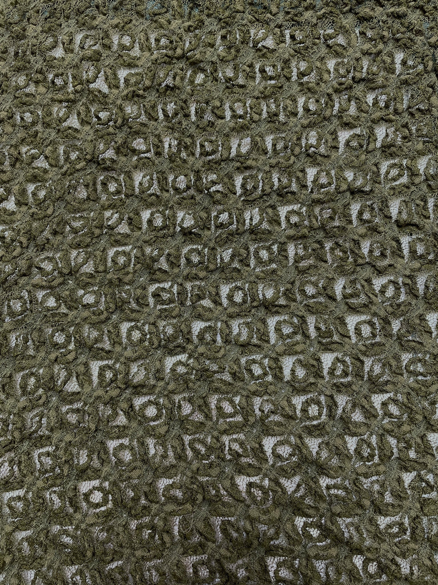 2 3/8 YD Nylon Stretch Textured Knit - Dark Army Green