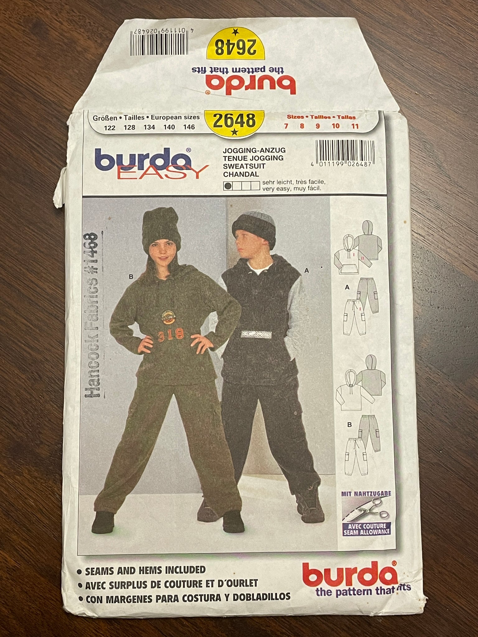 SALE 2000's Burda Pattern 2648 - Sweatshirt and Sweatpants