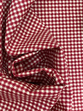 3/4 YD Cotton Home Dec. Gingham Remnant - Red and Ecru