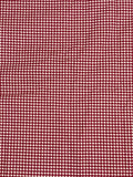 3/4 YD Cotton Home Dec. Gingham Remnant - Red and Ecru