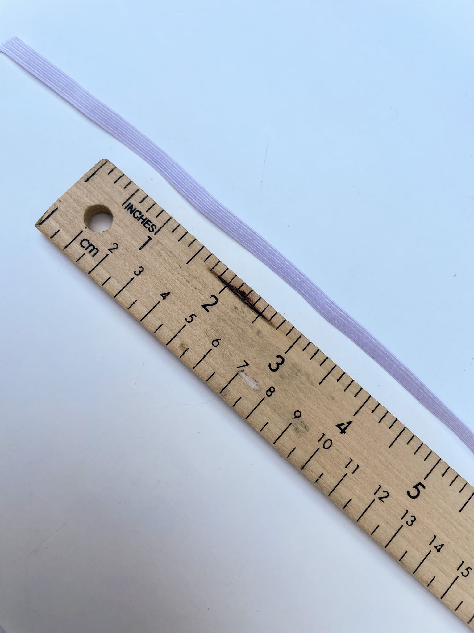 SALE Elastic 1/4" Wide By the Yard - White