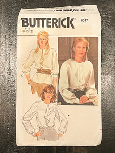 1980's Butterick 6017 Pattern - Blouse