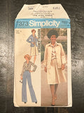 1976 Simplicity 7373 Pattern - Jacket, Shirt, Skirt and Pants FACTORY FOLDED