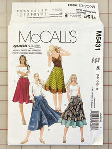 2007 Simplicity 5431 Pattern - Skirts FACTORY FOLDED