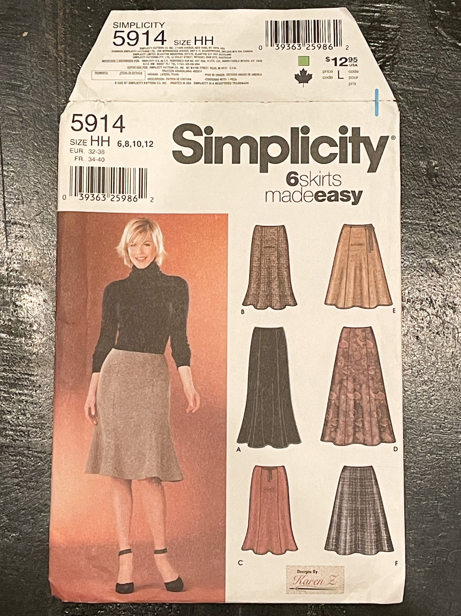 SALE 2002 Simplicity 5914 Pattern - Women's Skirts