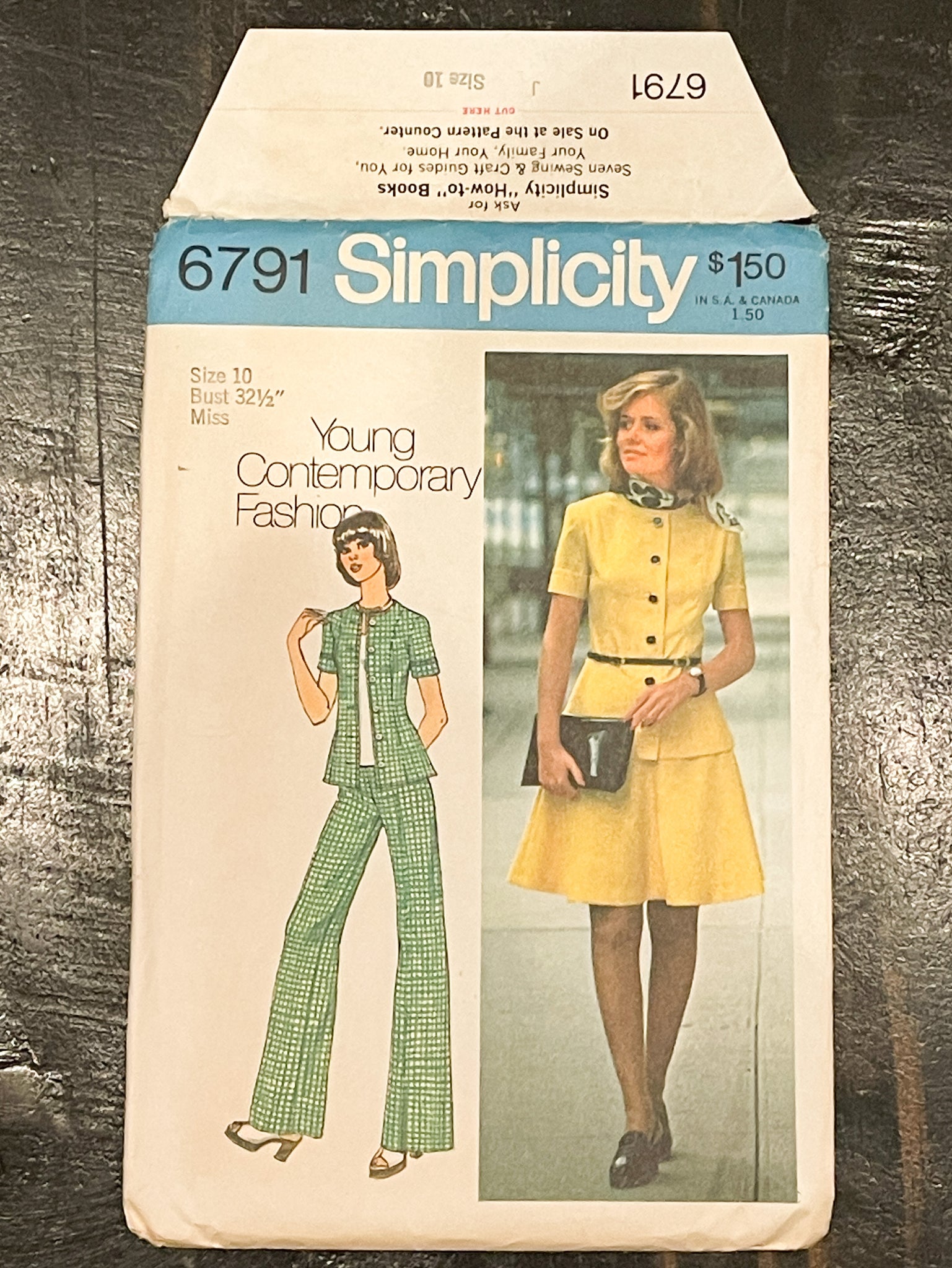 1974 Simplicity 6791 Pattern - Women's Top, Skirt and Pants