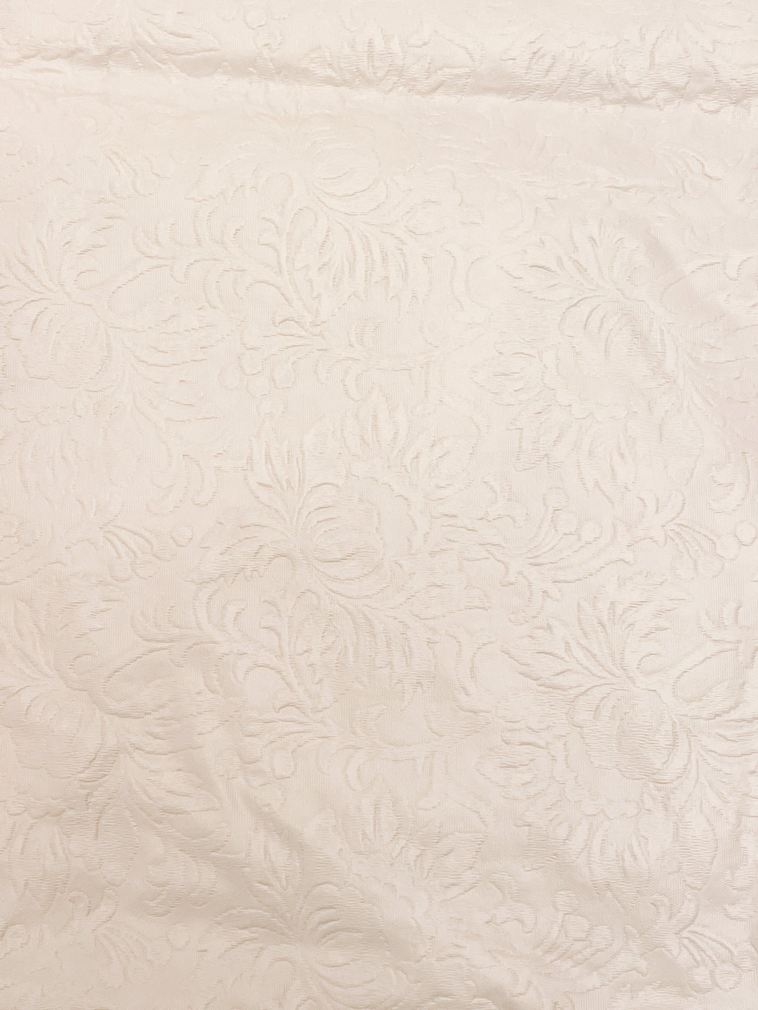 30" Flannel-Backed Vinyl Embossed Remnant - White