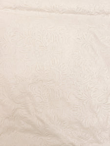 SALE 30" Flannel-Backed Vinyl Embossed Remnant - White