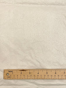 SALE 30" Flannel-Backed Vinyl Embossed Remnant - White