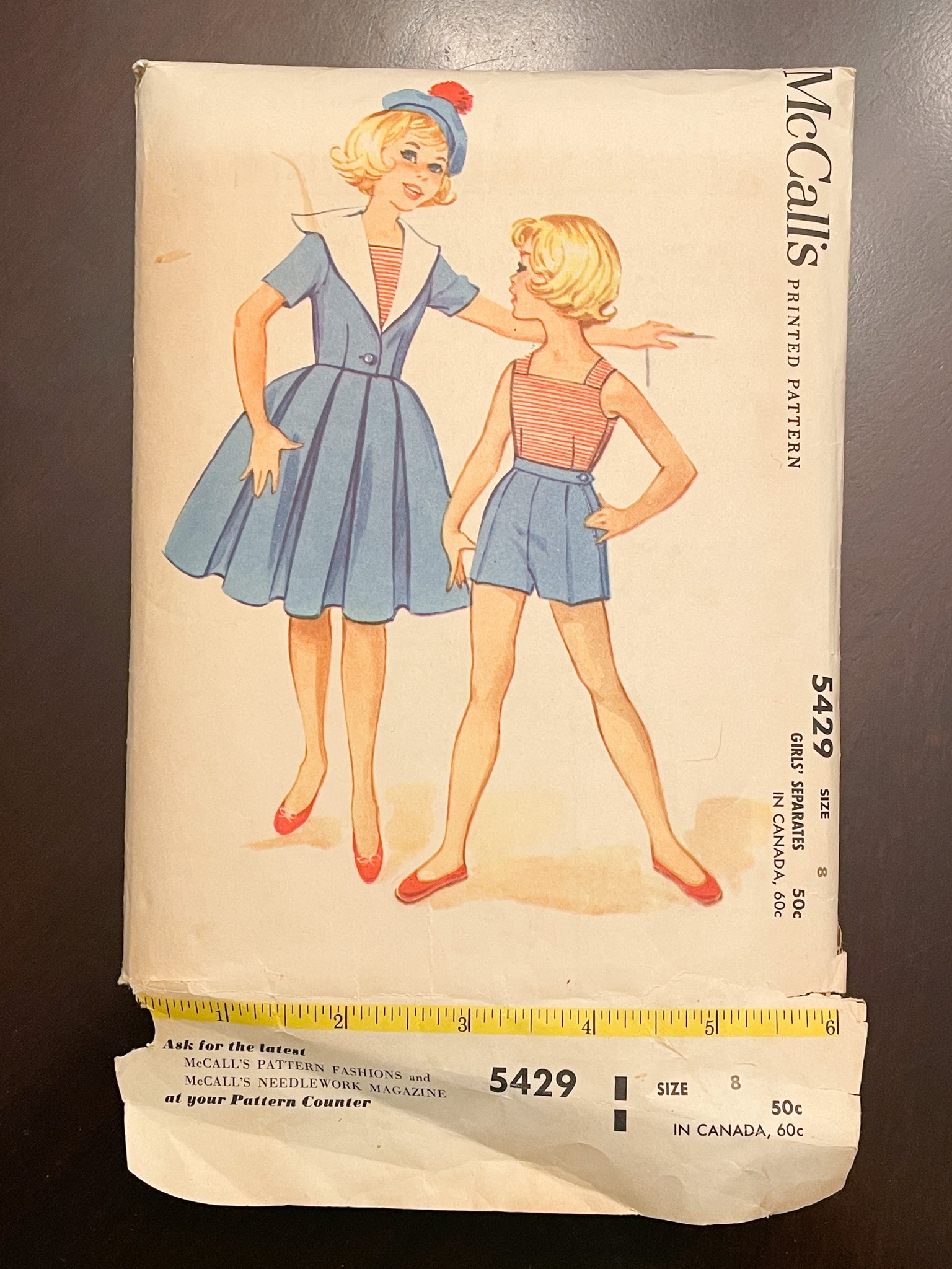 SALE 1960 McCall's 5429 Pattern - Girl's Camisole, Jacket, Shorts and Skirt