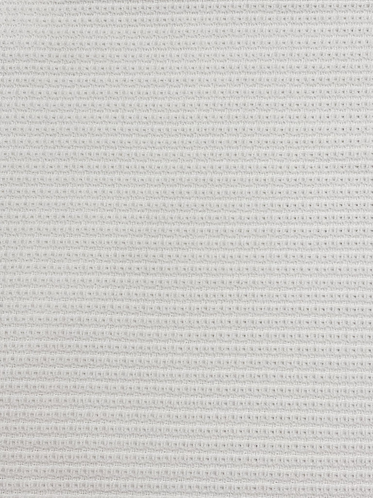 1/2 YD Vintage Polyester Double Knit Remnant - White Waffle Weave
