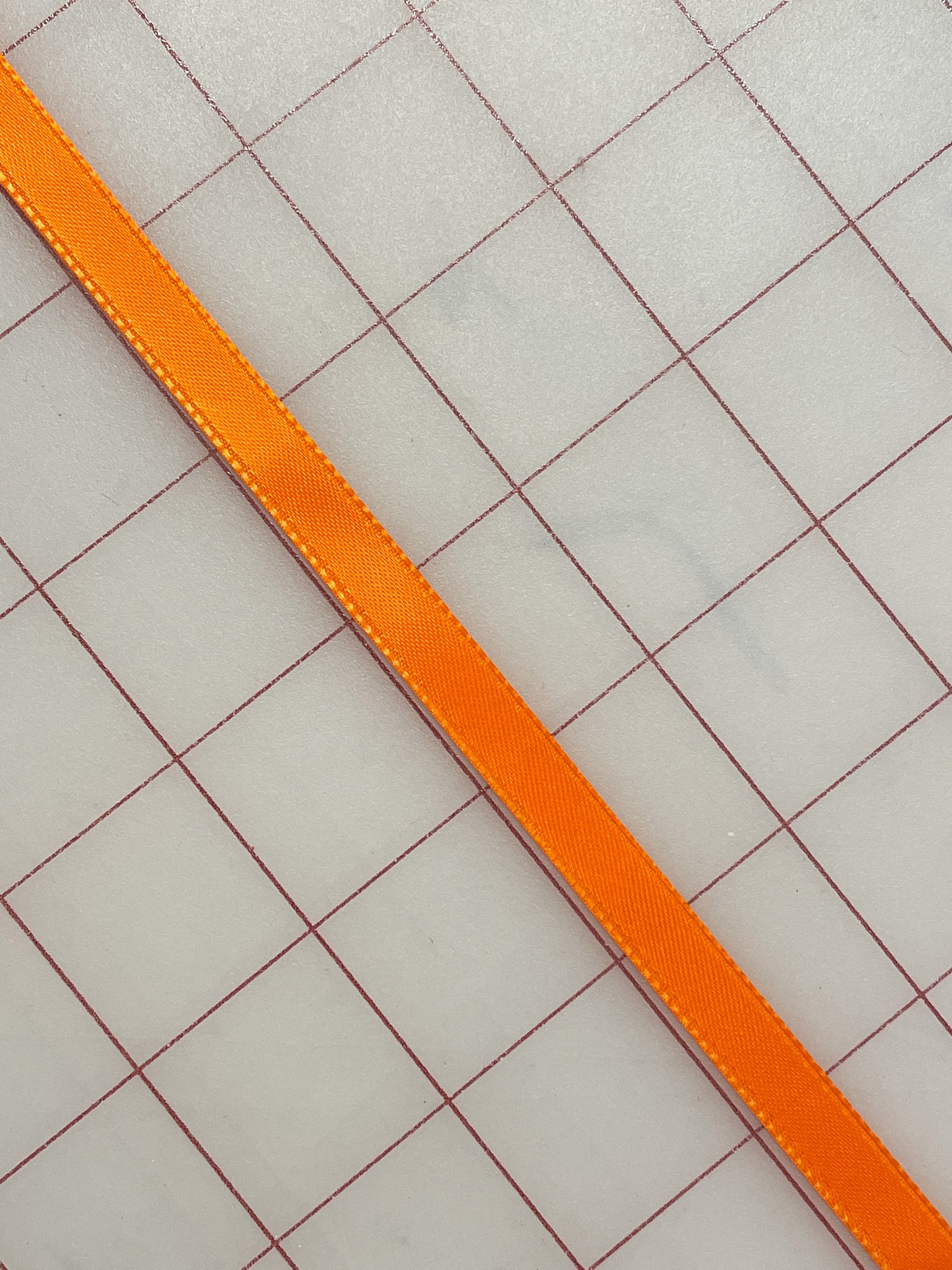 SALE 2 2/3 YD Polyester Satin Ribbon - Orange