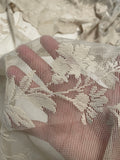 SALE 2 1/4 Vintage Nylon Lace Curtain - Beige