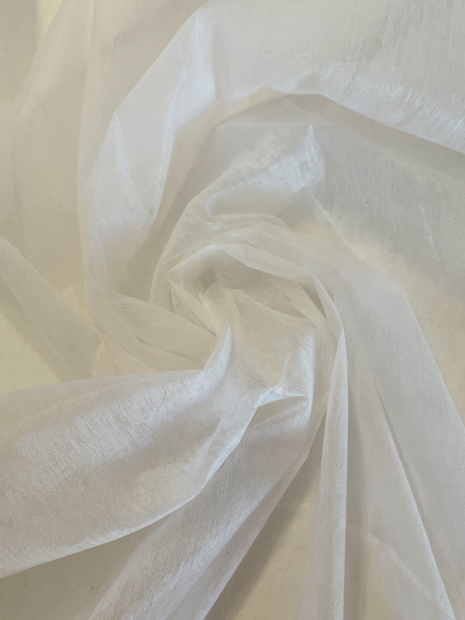 Polyester Non-Woven Lightweight Sew-In Interfacing - White