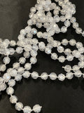 SALE Plastic Faceted Beaded Trim - Colorless and Clear