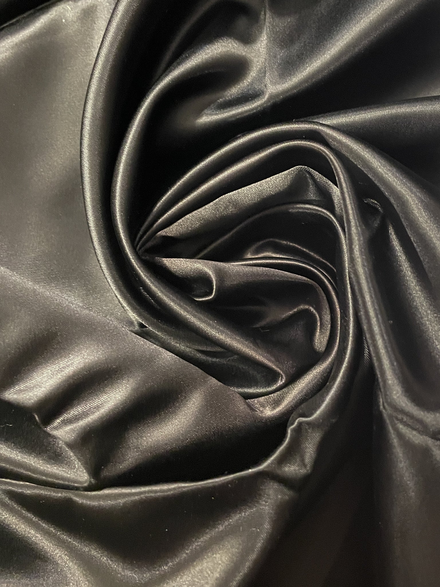 1 3/8 YD Polyester Satin - Black
