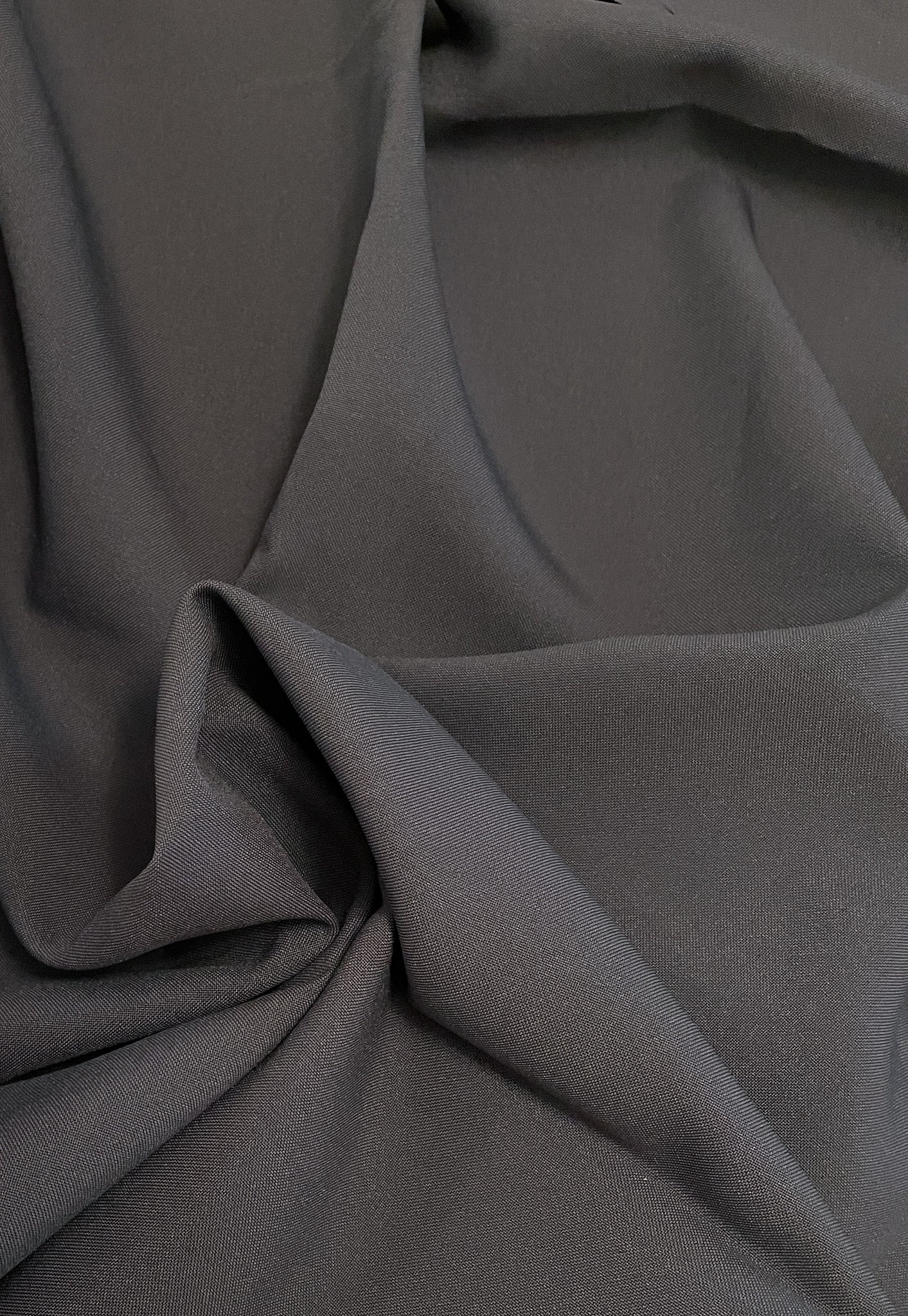 SALE 1/2 YD Polyester Remnant - Dark Gray