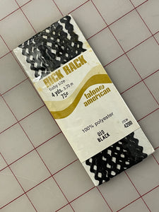 4 YD Polyester Baby Rick Rack Vintage - Black