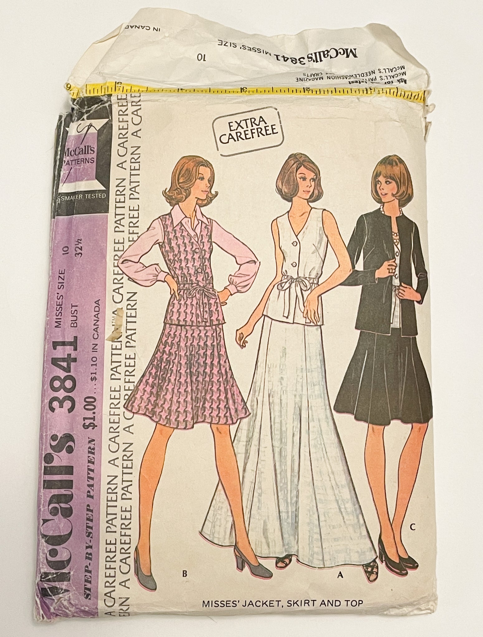 SALE 1973 McCall's 3841 Pattern - Jacket, Skirt and Top