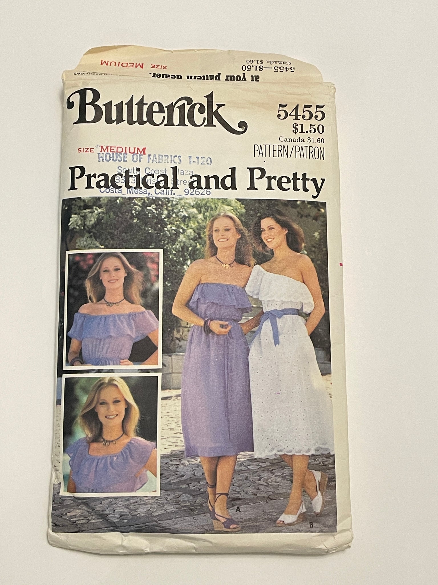 1970's Butterick 5455 Pattern - Dress