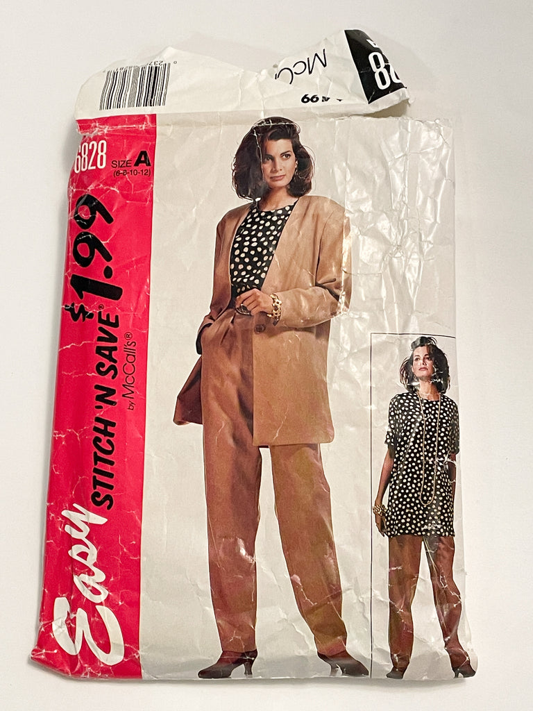 1993 McCall's Stitch 'n Save 6828 Pattern - Jacket, Top and Pants