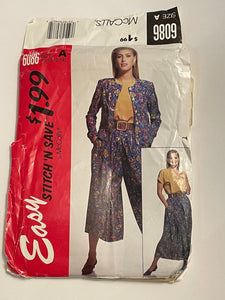 1992 McCall's Stitch 'n Save 6086 Pattern - Jacket, Blouse, Split Skirt
