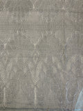 SALE 2 YD Polyester and Lurex Knit Lace - Gray and Silver