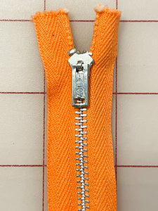 Zipper 7 1/2" Metal Teeth - Orange