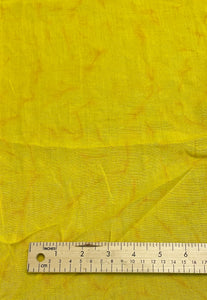 1 3/4 YD Rayon - Bright Mottled Yellow with Self Fringe on Cut Ends