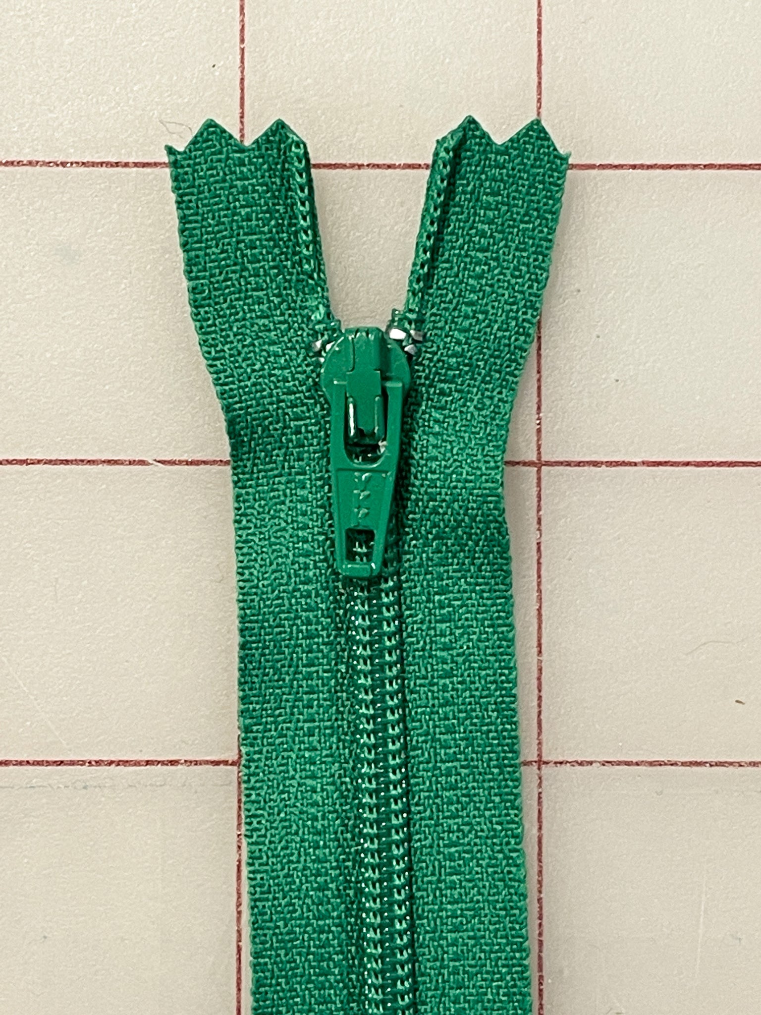 SALE Zipper 6 1/2" Polyester Coil - Green