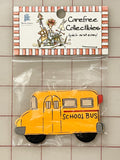 Wooden Painted School Bus Shape - Painted Wood