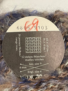 Yarn Acrylic/Wool/Mohair Bundle - Blue, Gray, Tan
