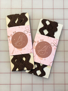 Vintage Cotton Rick Rack Bundle- Dark Brown