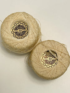 Yarn Bundle Vintage Cotton Crochet Thread - Off White