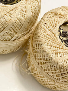 Yarn Bundle Vintage Cotton Crochet Thread - Off White