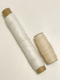 Yarn Bundle Cotton Crochet Thread Remnants - White and Off White