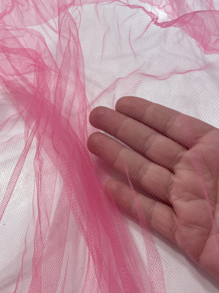 2 2/3 YD Polyester Tulle - Pink