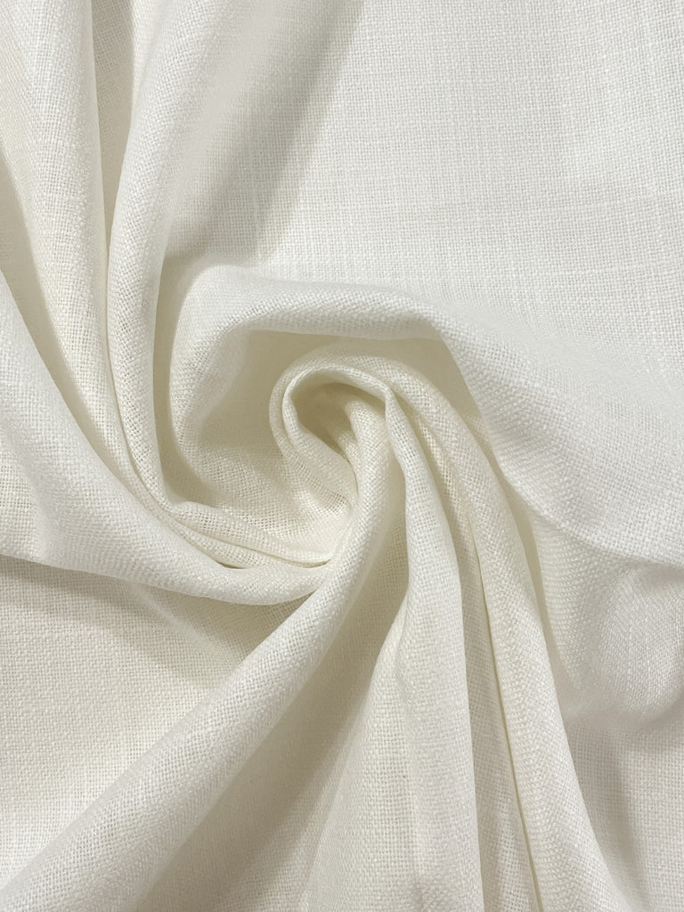5/8 YD Polyester "Linen" Weave Vintage Remnant - White