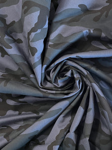 2 5/8+ YD Cotton Camouflage - Blues and Black