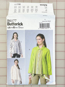 2015 Butterick 6177 Pattern - Shirt FACTORY FOLDED