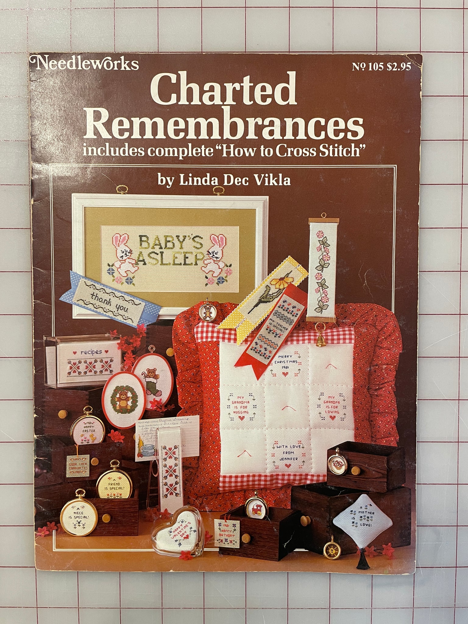SALE 1981 Counted Cross Stitch Leaflet - "Charted Remembrances"