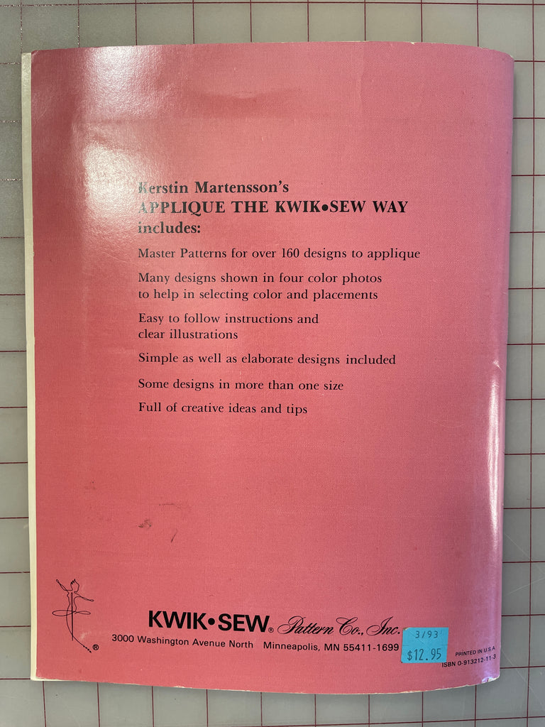 1988 Book - "Appliqué the Kwik-Sew Way"