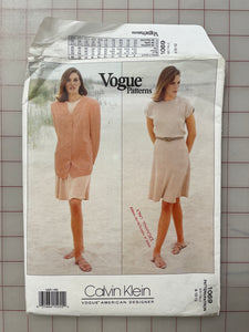 1993 Vogue 1069 Pattern - Women's Dress and Jacket FACTORY FOLDED
